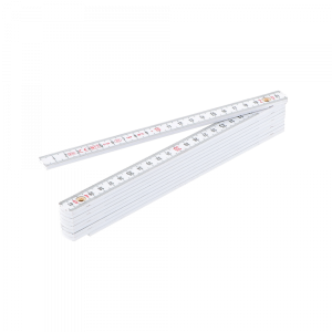 Double mètre ABS blanc - 2 m x 10 branches