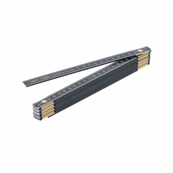 Double mètre aluminium noir ineffaçable 2 m x 10 branches
