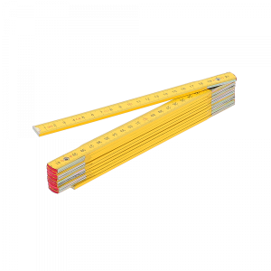 Double mètre en bois jaune 2 m x 10 branches
