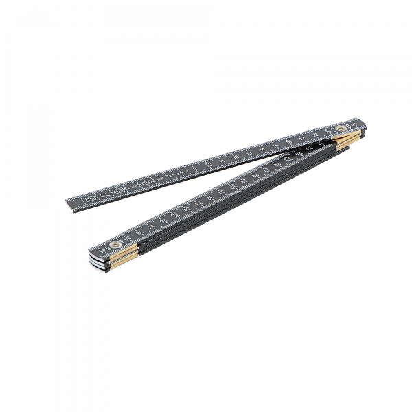 Mètre aluminium noir ineffaçable 1 m x 5 branches