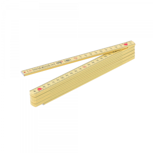Mètre pliant en composite jaune 2 m x 10 branches