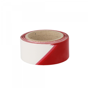 Ruban de signalisation rouge et blanc indéchirable 100 m x 50 mm