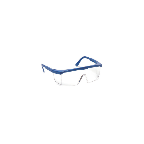 Lunettes à branches réglables. Oculaire incolore.