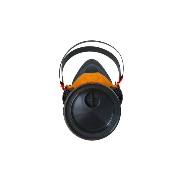 Demi-masque respiratoire en caoutchouc. Pour 1 filtre.