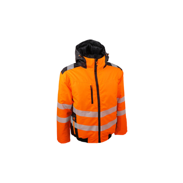 Blouson haute visibilité intempéries. Type aviateur. Chaud et confortable.