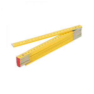 Double mètre en bois jaune 2 m x 10 branches