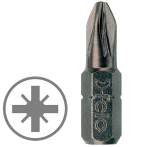 Lot de 5 embouts de visseuse 25 mm - POZIDRIVE 1