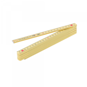 Mètre pliant en composite jaune 2 m x 10 branches